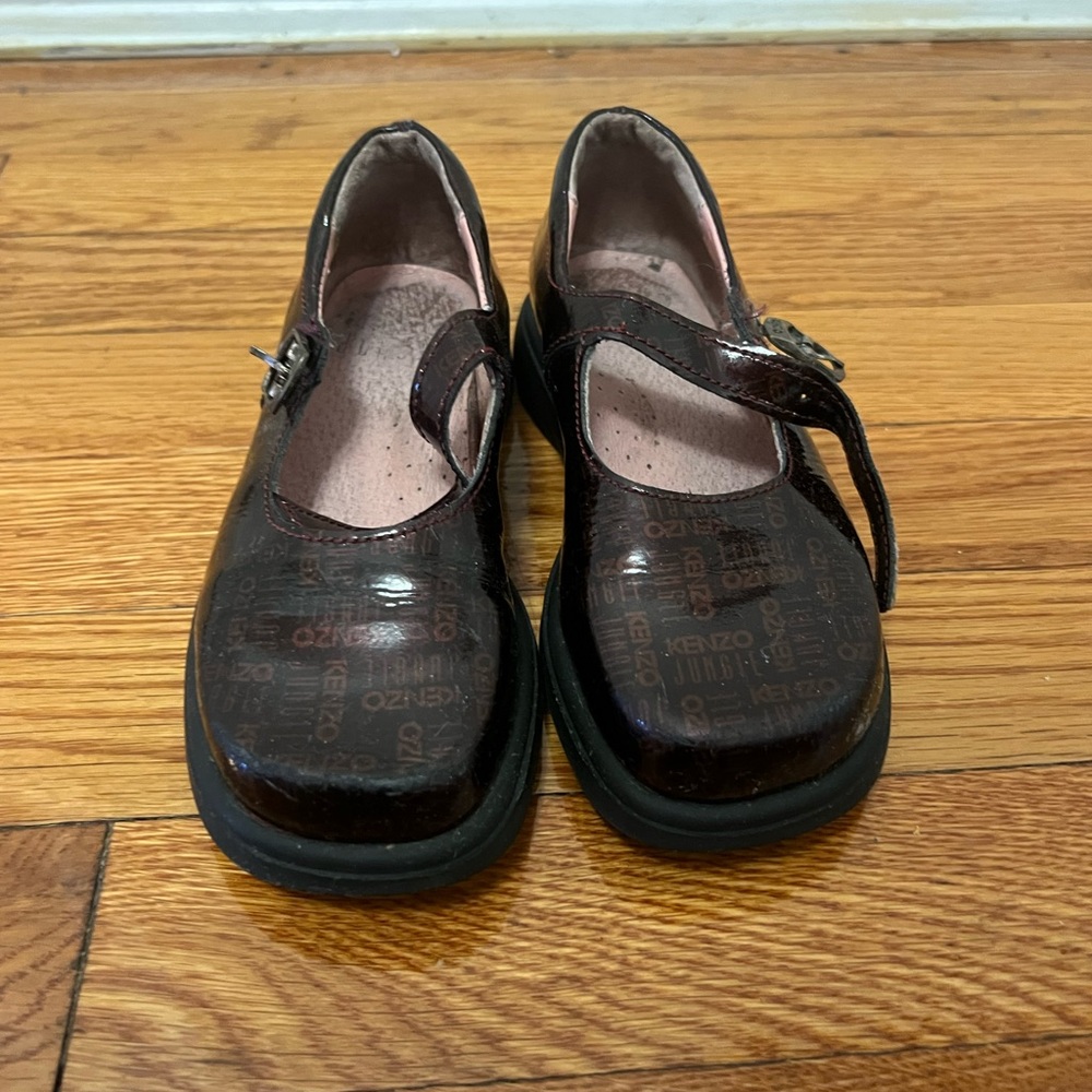 Kenzo Brown Mary Jane Shoes with Buckle